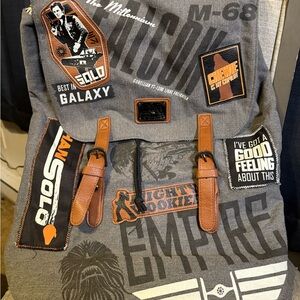 Loungefly Star Wars Gray Backpack with Brown and Orange Accents